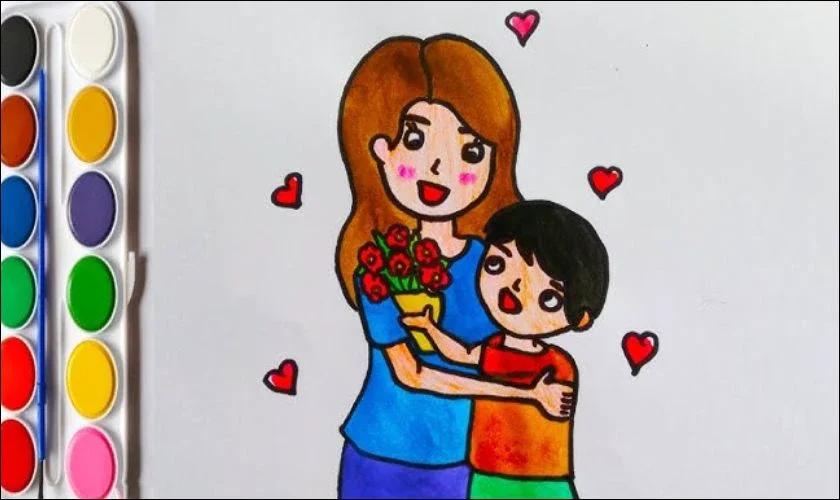 Hình ảnh 2 mẹ con