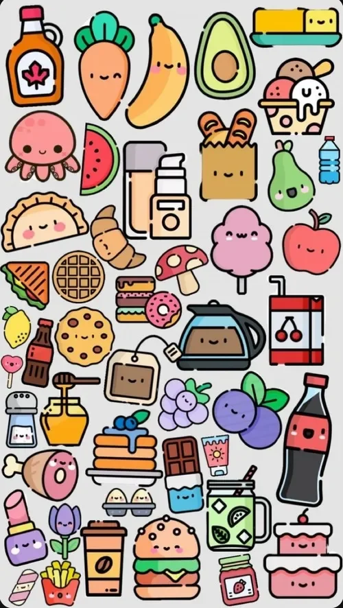85 Tranh Tô Màu Đồ Ăn Cute Mini đơn giản giúp bé làm quen với các loại bánh trái