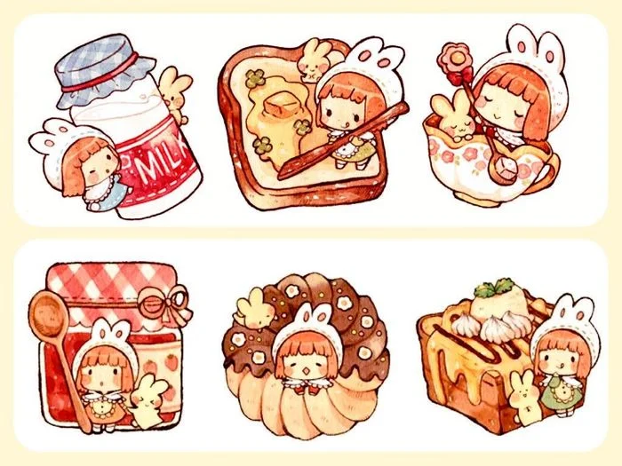 Hình ảnh đồ ăn chibi dễ thương và đáng yêu