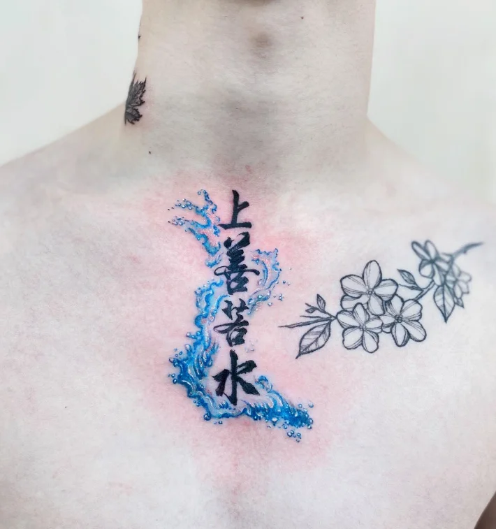 Hình xăm chữ trung quốc đẹp cho nam
