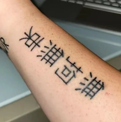 Hình xăm chữ trung quốc ở tay ý nghĩa