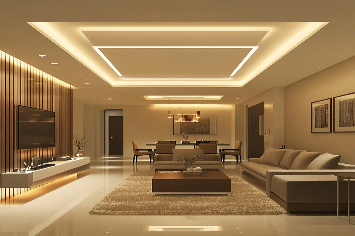 mẫu trần thạch cao đẹp cho phòng khách