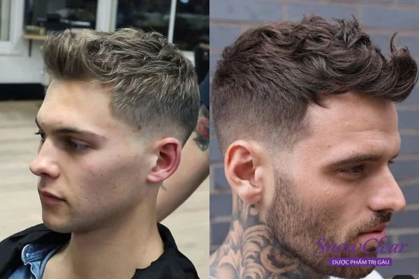 Kiểu tóc short quiff uốn