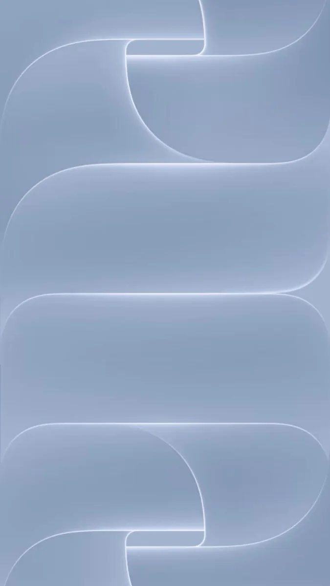 Hình nền iPhone đẹp trừu tượng màu xanh pastel với đường cong mềm mại
