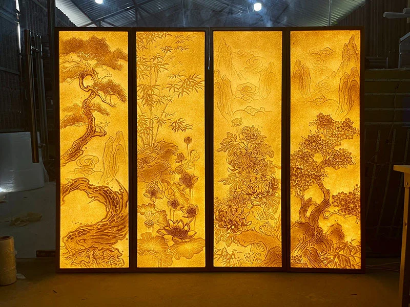 Tranh Tùng Cúc Trúc Mai dành cho phòng thờ