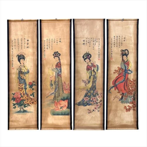 Tranh tứ quý mỹ nhân phong thủy