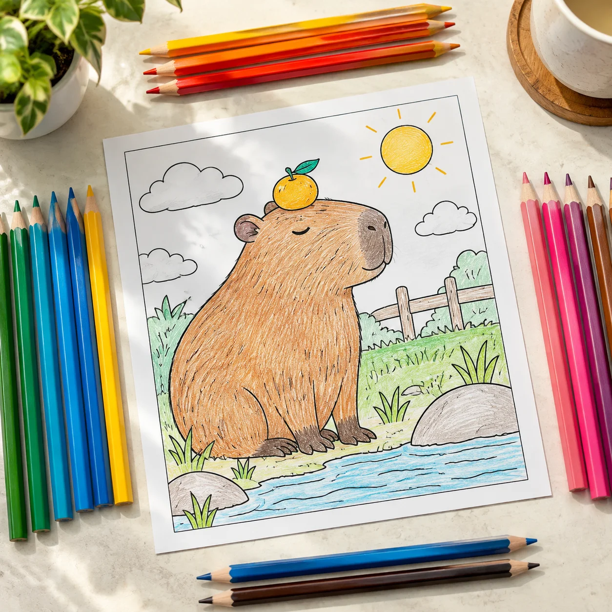 Tuyển chọn tranh tô màu capybara — hình 29