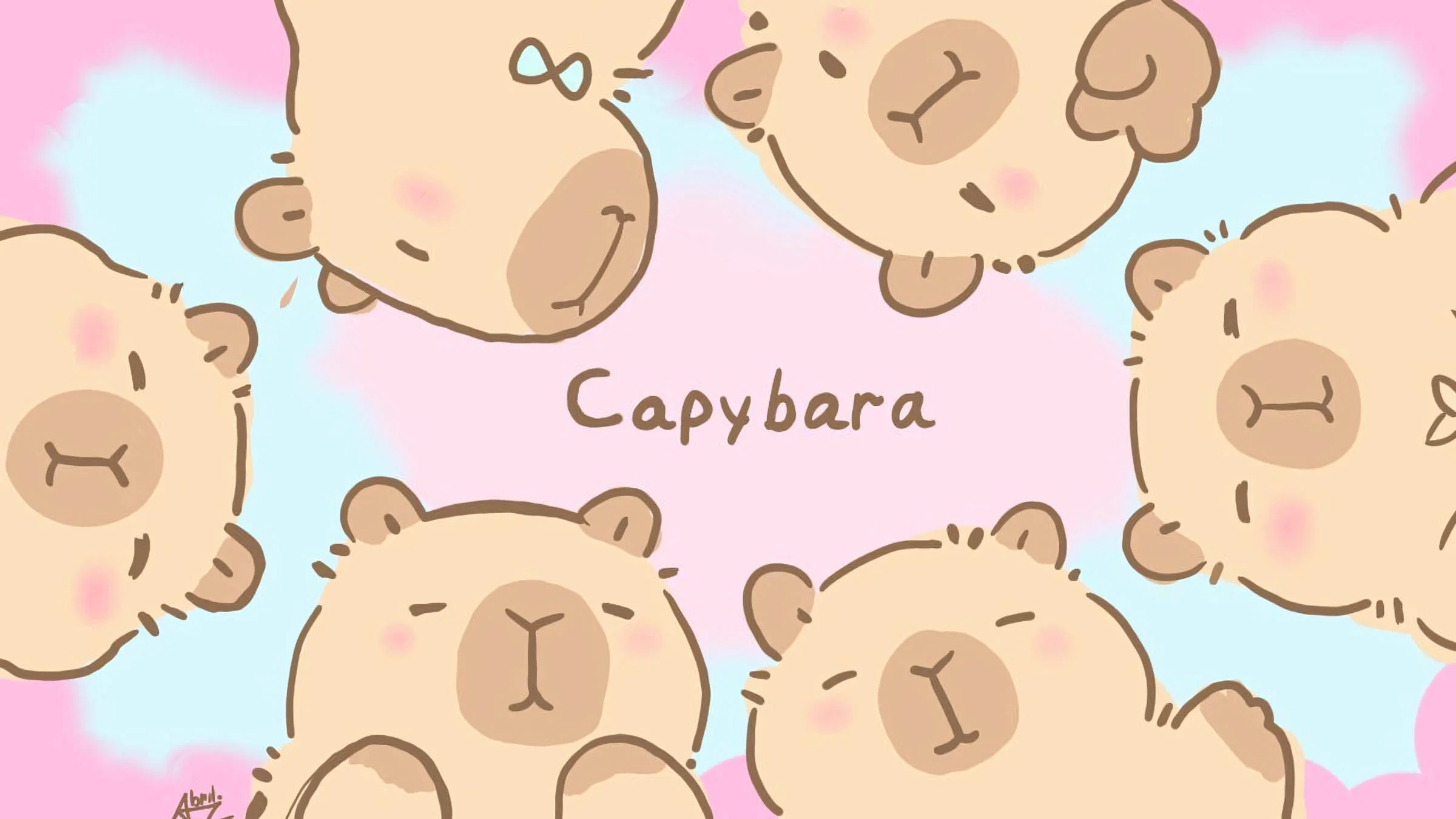 Hình nền máy tính cute cô gái anime tóc xanh tai mèo