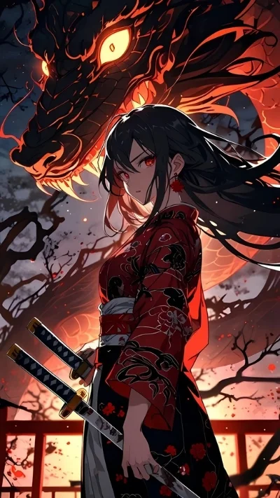 ảnh nền anime nữ ngầu chất lừ