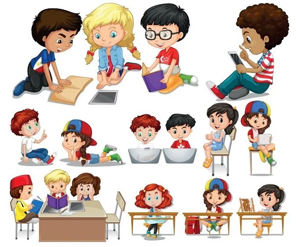 Hình ảnh học sinh vector (cấp 1,2,3), Tải miễn phí (2)