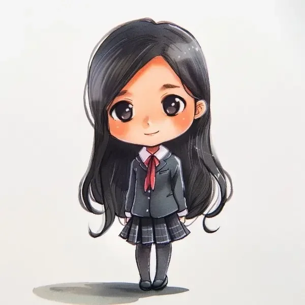 Bộ ảnh học sinh chibi dễ thương gợi nhớ tuổi học trò