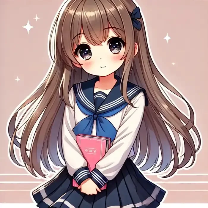 Chibi nữ sinh anime sống động thu hút mọi ánh nhìn