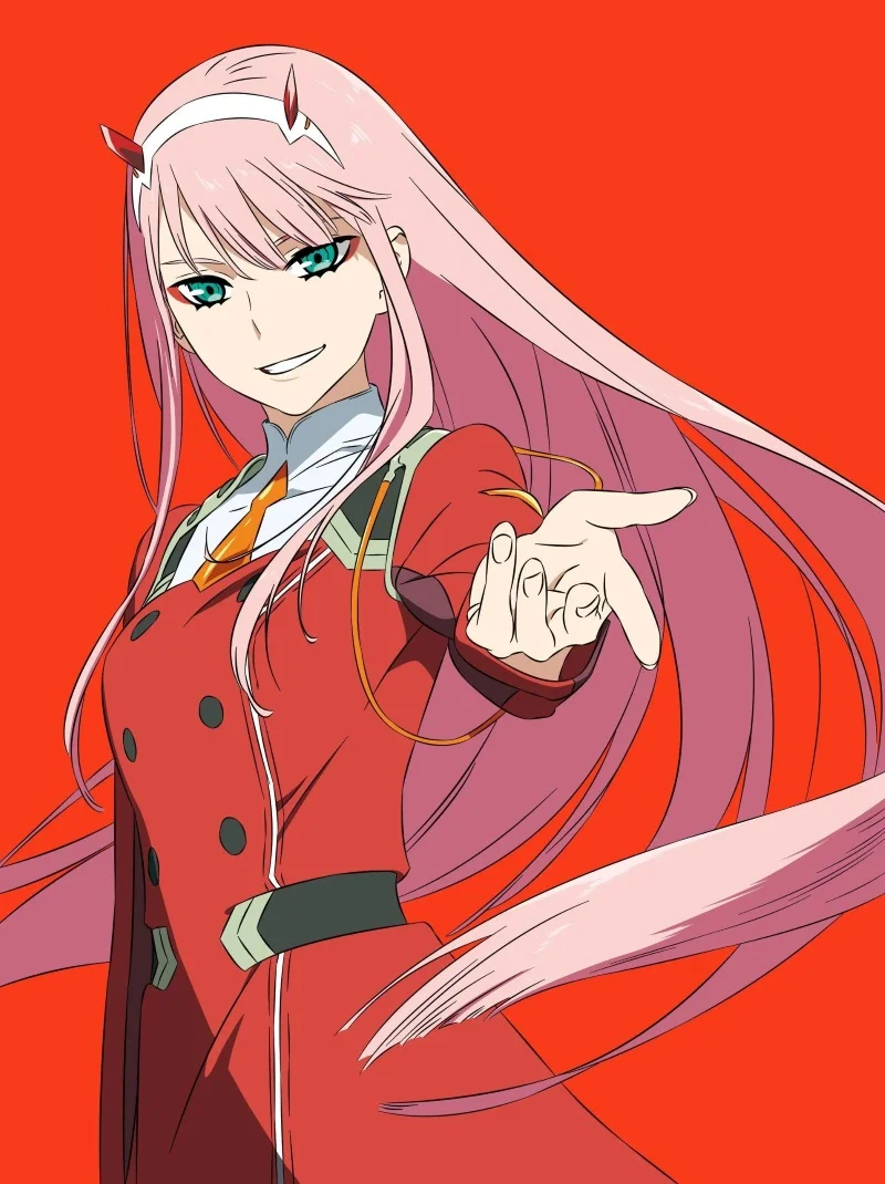 tìm hình ảnh đẹp ngầu của nhân vật Zero Two trong anime Darling in the Franxx