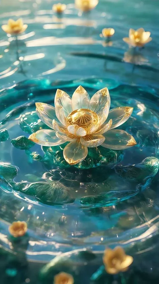 Hình nền hoa sen giữa hồ