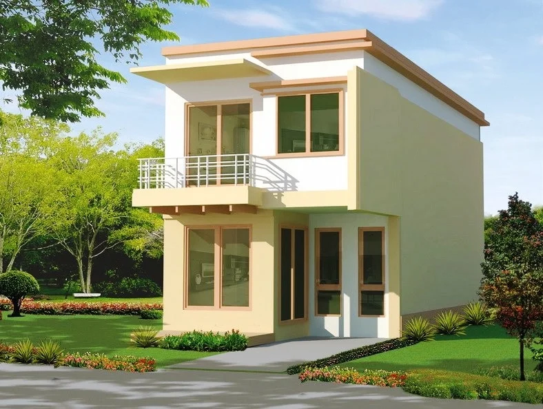 Nhà 2 tầng nhỏ gọn đẹp mắt