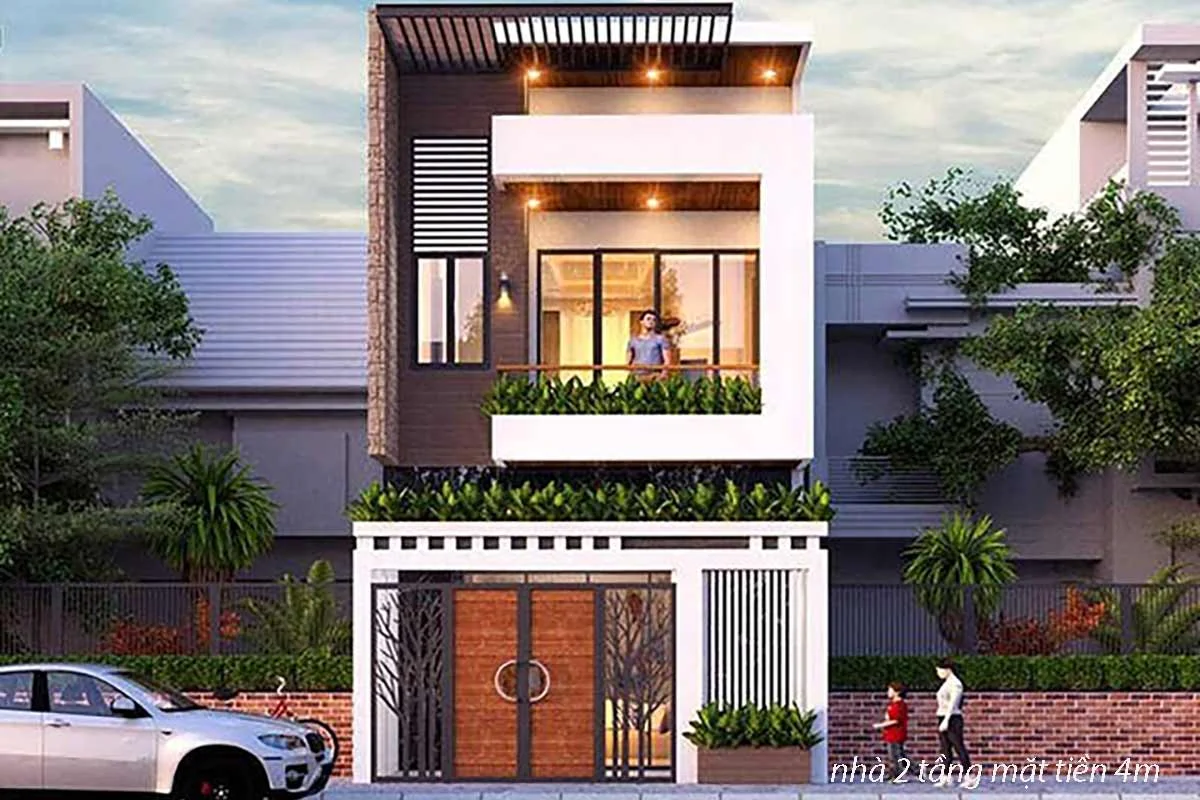 32+ Mẫu nhà đẹp 2 tầng rộng 4m theo xu hướng 2026