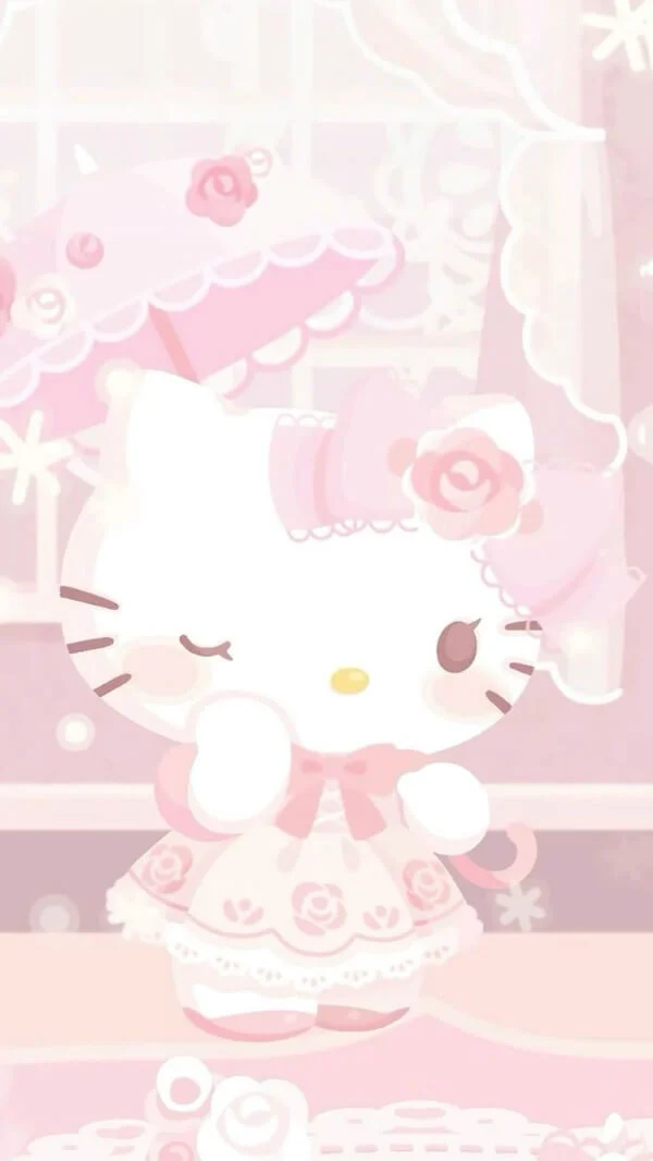 Hình nền Hello Kitty tươi vui