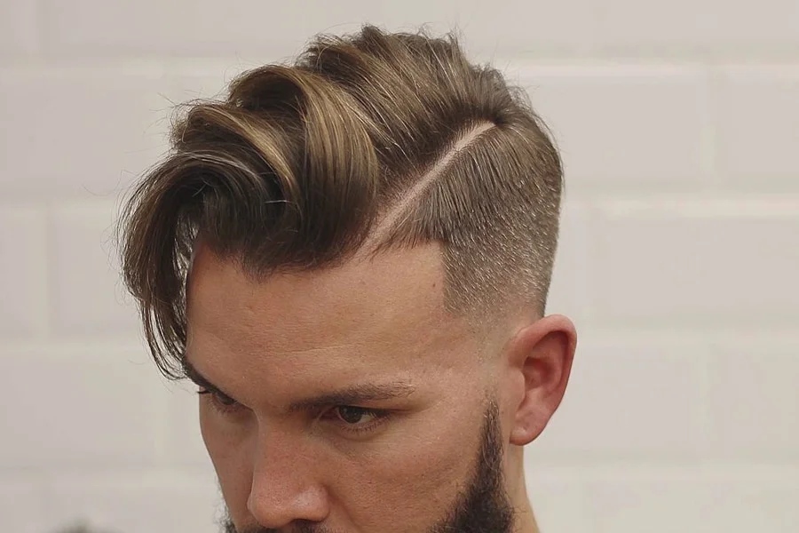 Man with short haircut hairstyle