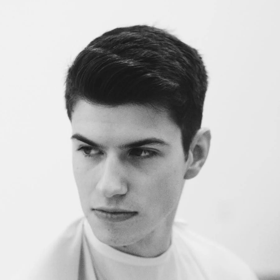 simple short back and side haircut on man