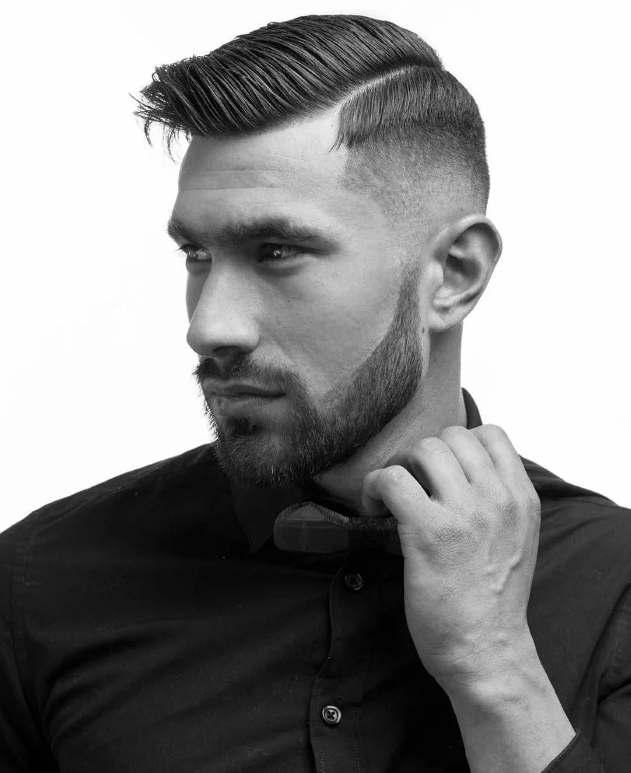 Short Haircut & Hairstyle for Man - Comb Over