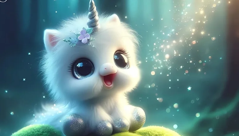 Ảnh ngựa 3D chibi dễ thương cuốn hút cho laptop