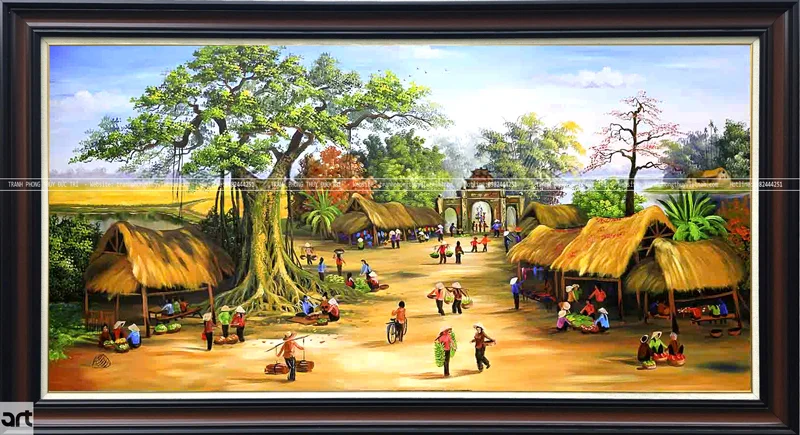 Bức tranh đồng quê Việt Nam đẹp